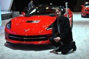 Chris Nagy with Red Chevy Corvette Stingray
