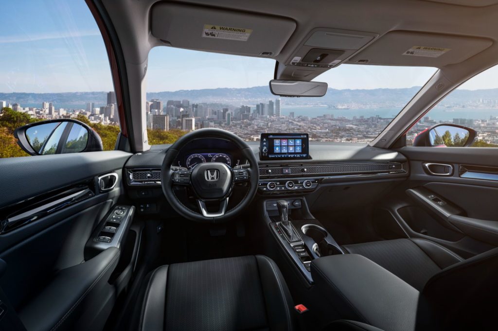 2022 Honda Civic interior layout. 