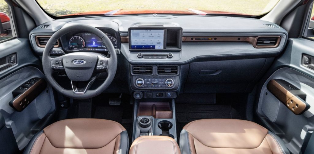 2022 Ford Maverick interior layout.